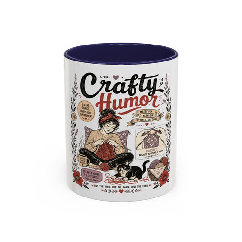 Cozy Crafter Coffee Mug — "Stitch, Sip, Smile" Knitting & Crochet Gift (11/15oz)