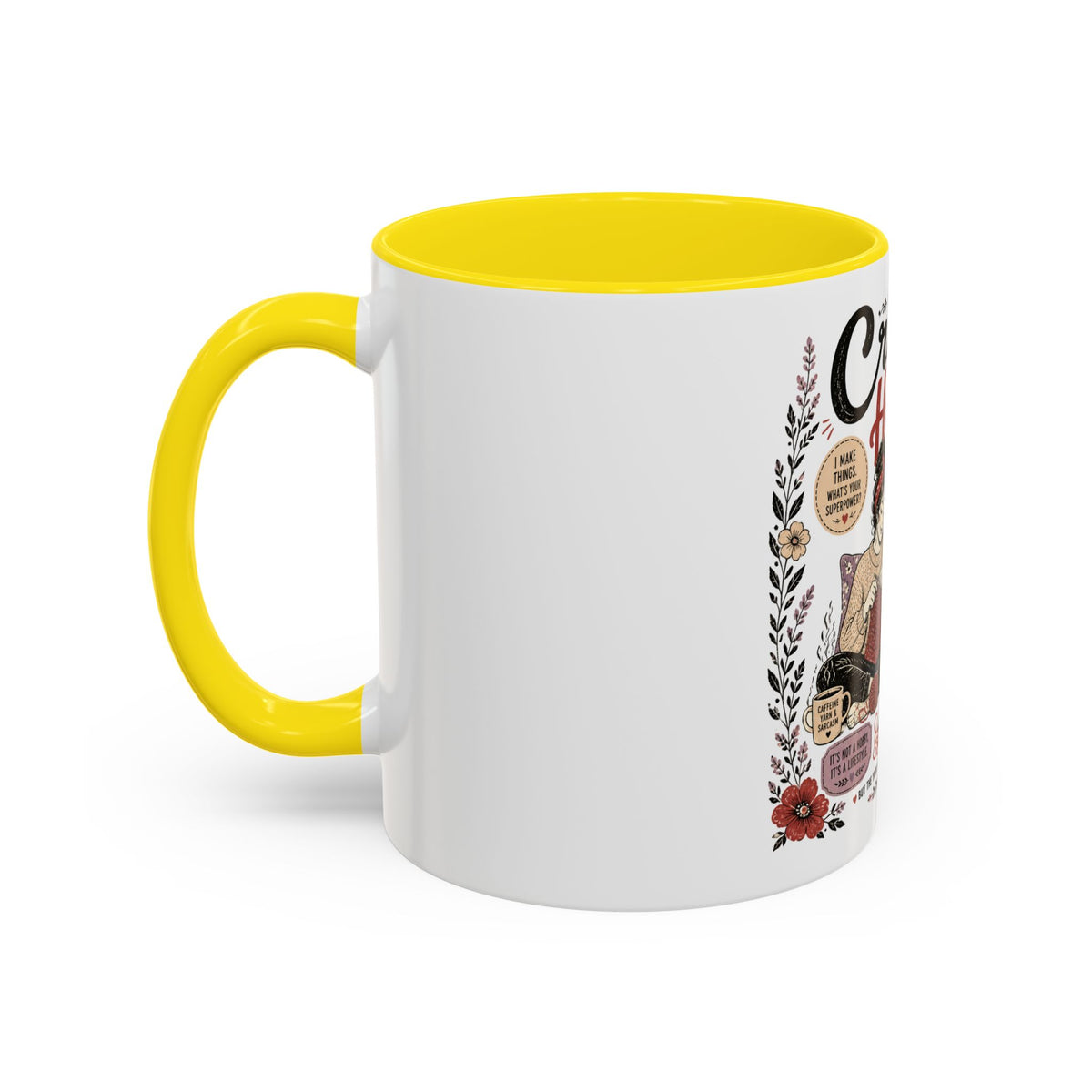 Cozy Crafter Coffee Mug — "Stitch, Sip, Smile" Knitting & Crochet Gift (11/15oz)