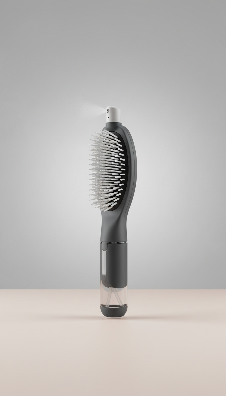Charcoal detangle mist brush