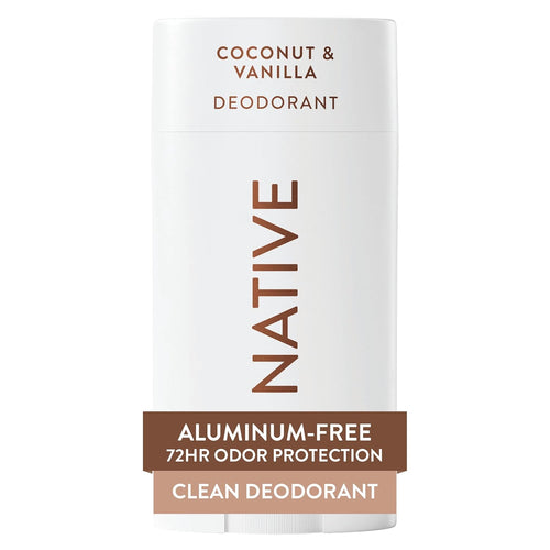Aluminum-Free Deodorant Stick – 72H Odor Control Coconut Vanilla