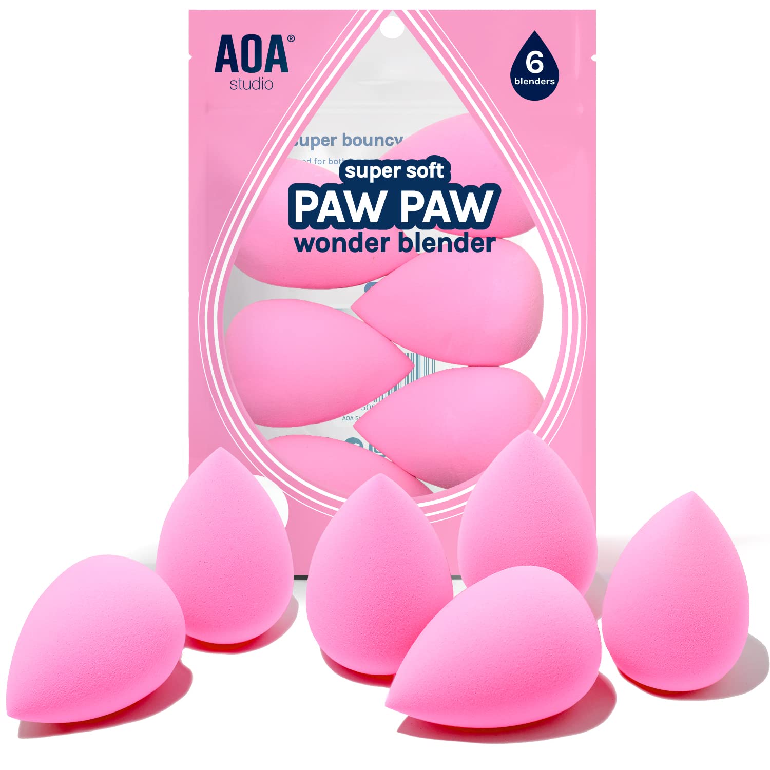 Makeup Sponge Set Of 6 – Latex-Free High-Definition Blenders