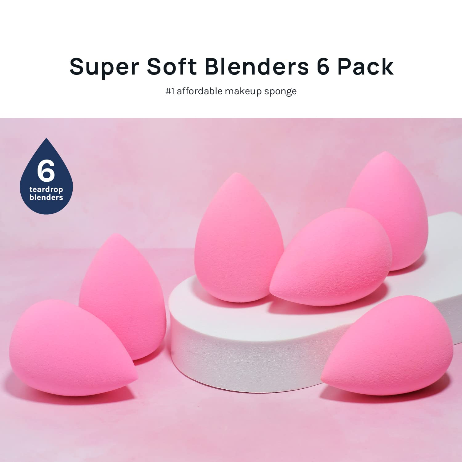 Makeup Sponge Set Of 6 – Latex-Free High-Definition Blenders
