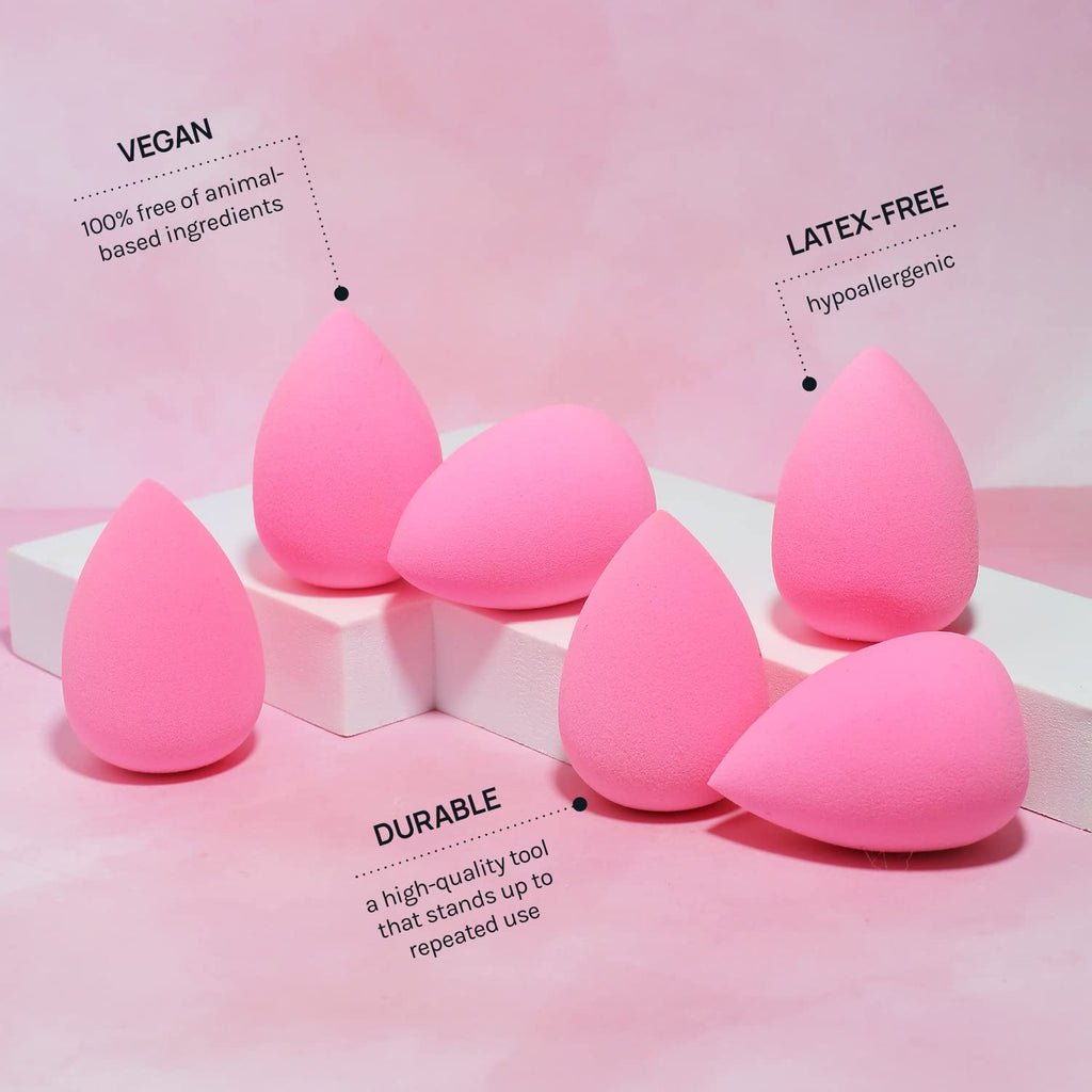 Makeup Sponge Set Of 6 – Latex-Free High-Definition Blenders