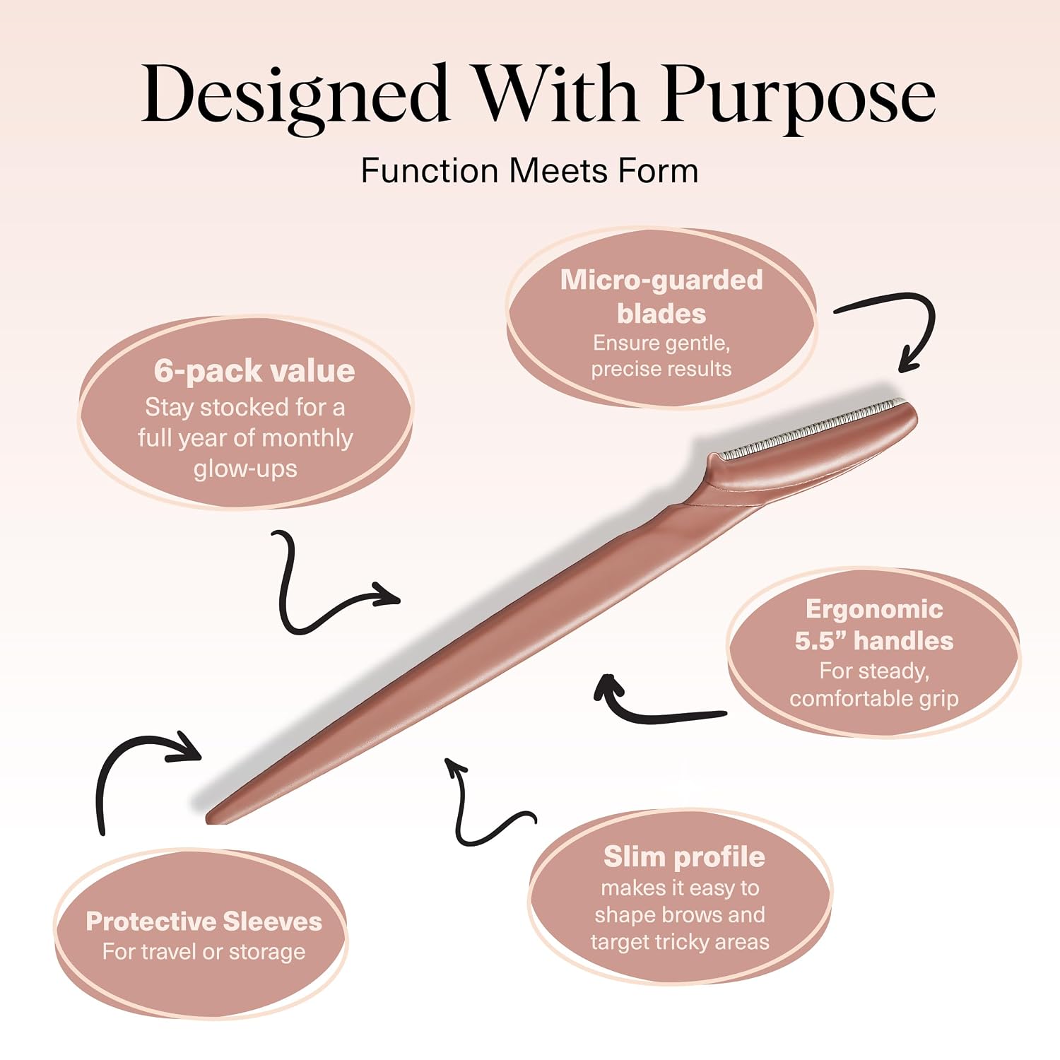 Dermaplane Face Razor Set – Exfoliating Facial & Brow Tool