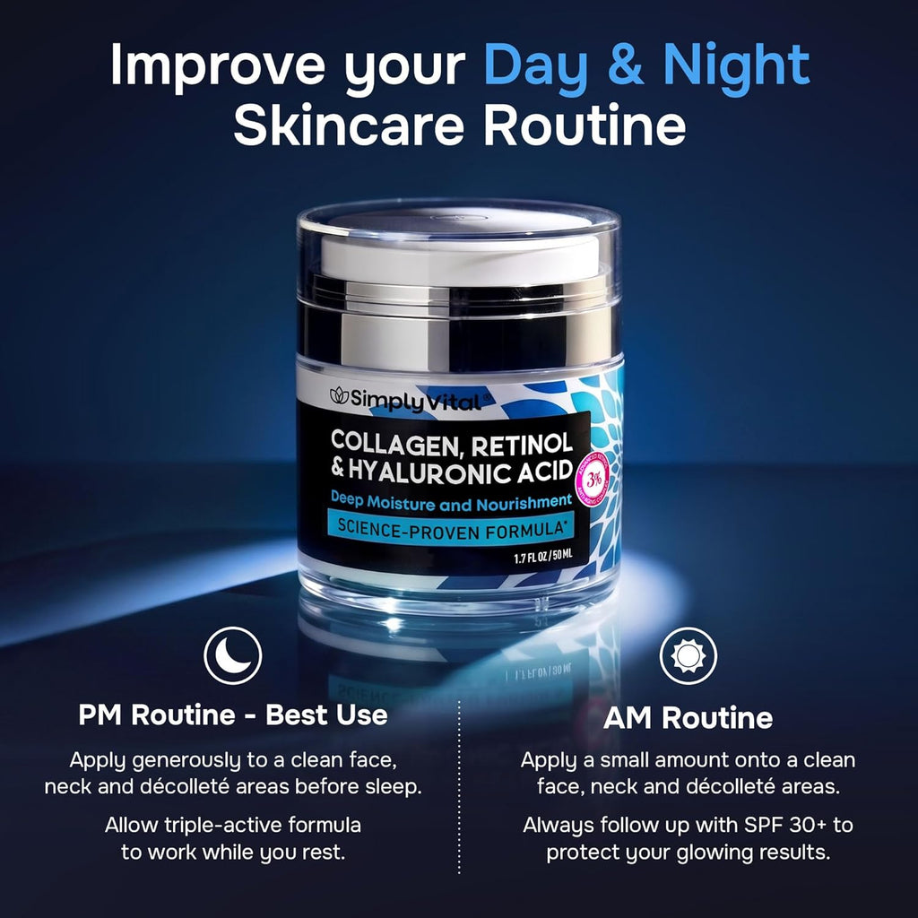 Retinol Collagen Face Cream – Hydrating Anti-Aging Moisturizer