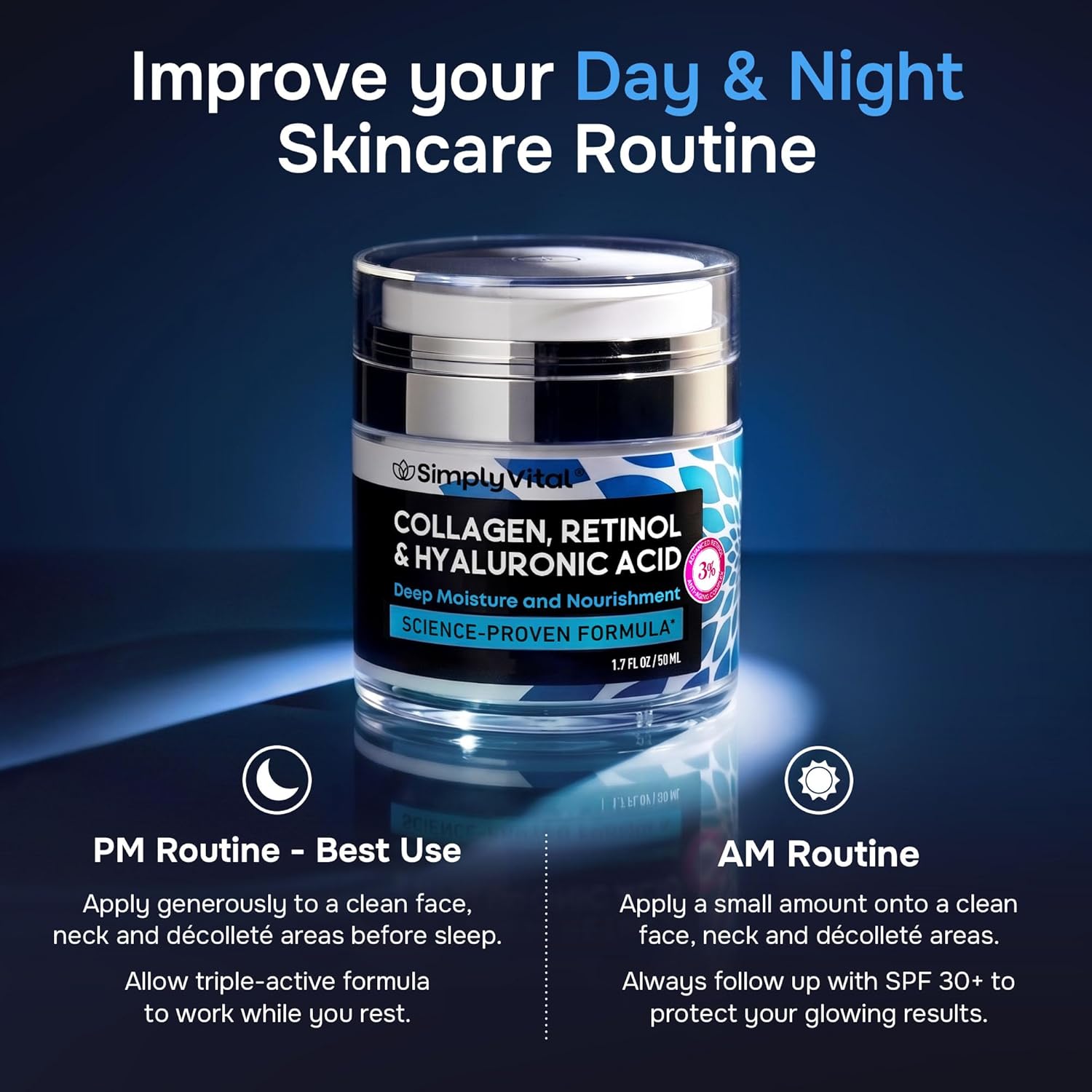 Retinol Collagen Face Cream – Hydrating Anti-Aging Moisturizer