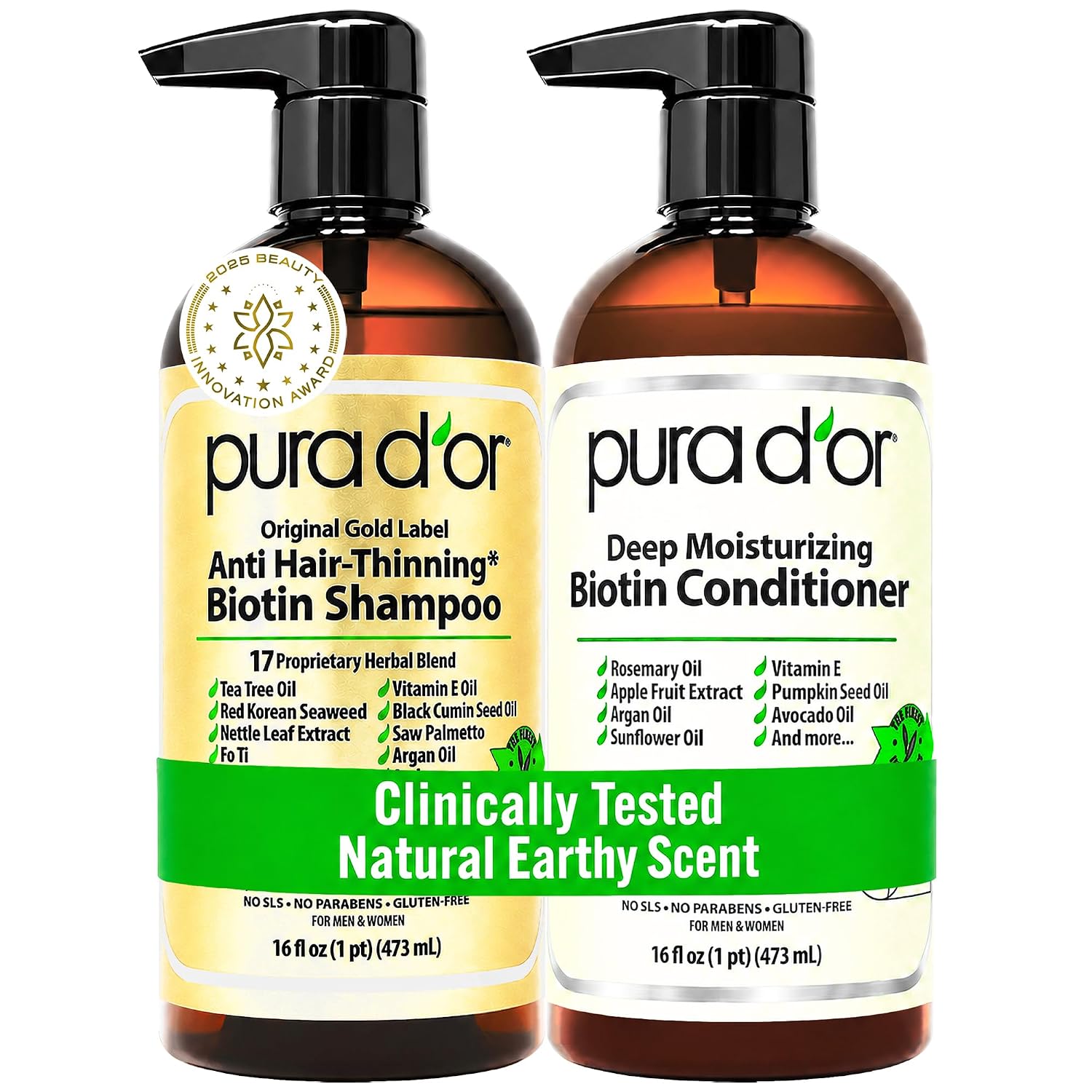Biotin Anti-Thinning Shampoo & Conditioner Set – Sulfate-Free