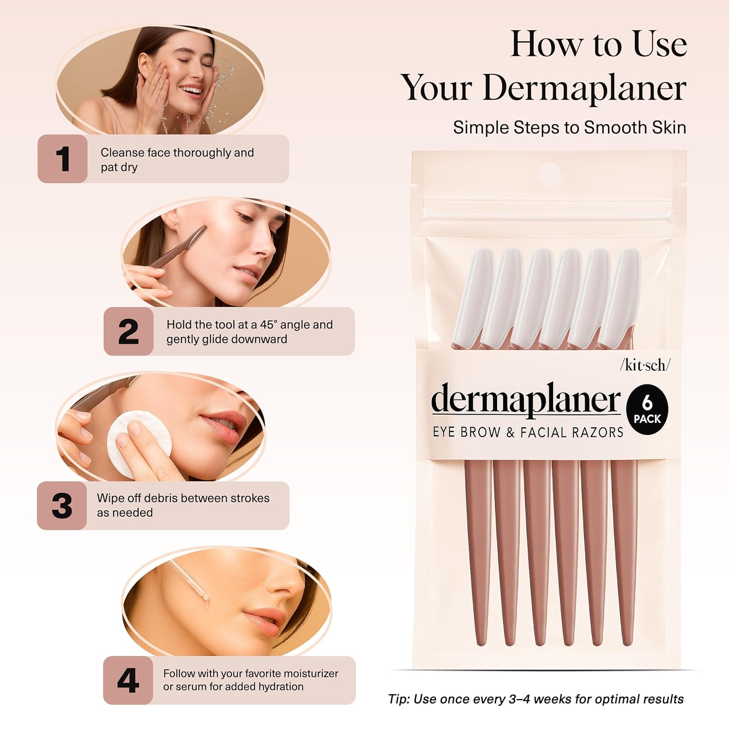 Dermaplane Face Razor Set – Exfoliating Facial & Brow Tool
