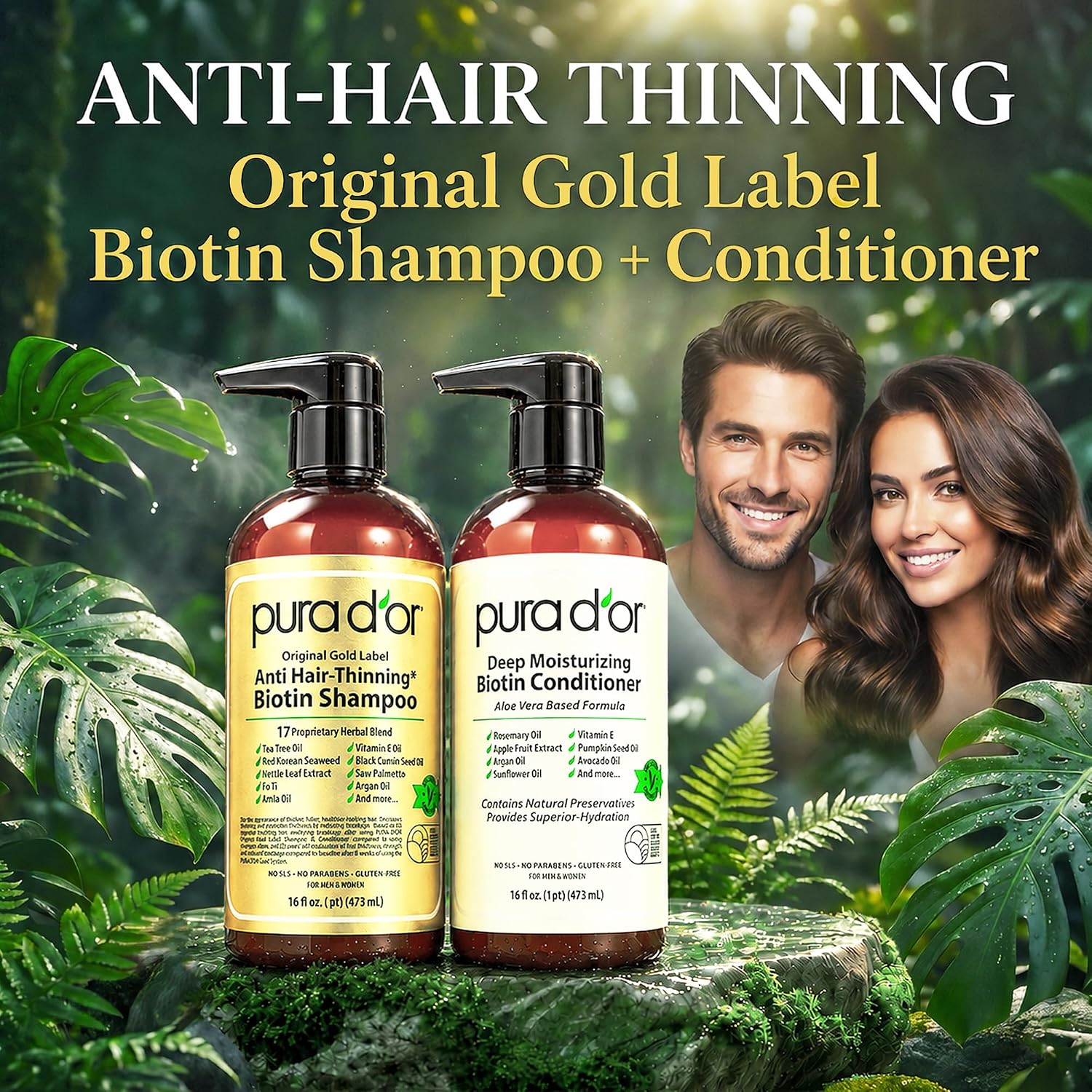 Biotin Anti-Thinning Shampoo & Conditioner Set – Sulfate-Free