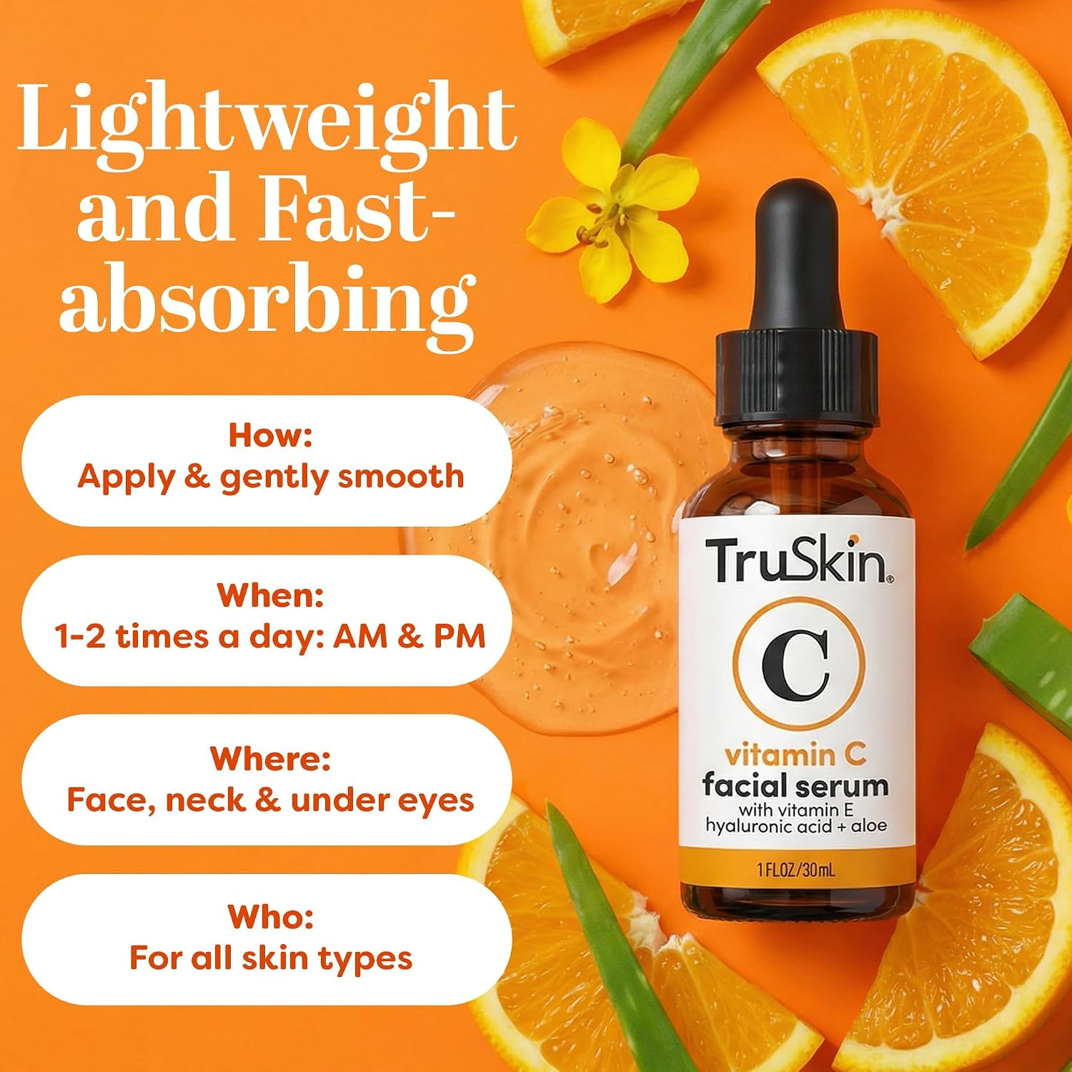 Vitamin C Face Serum with Hyaluronic Acid & Vitamin E