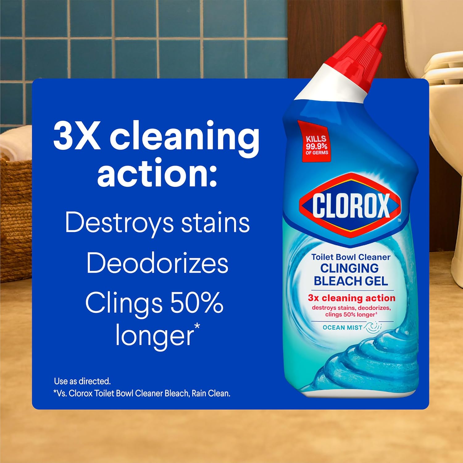 Toilet Bowl Cleaner Gel With Bleach – Disinfects And Deodorizes
