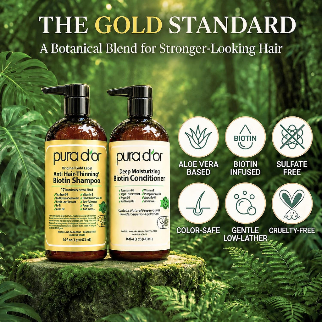 Biotin Anti-Thinning Shampoo & Conditioner Set – Sulfate-Free