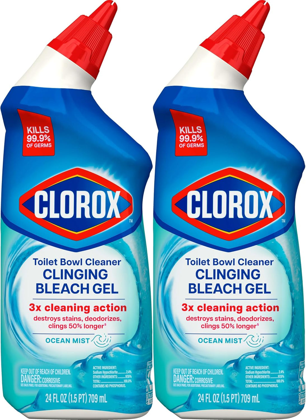 Toilet Bowl Cleaner Gel With Bleach – Disinfects And Deodorizes