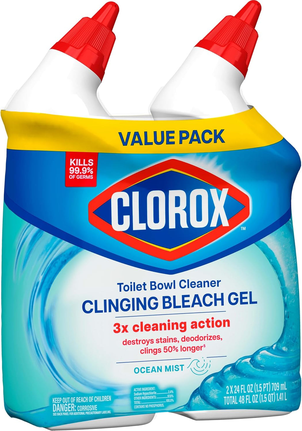 Toilet Bowl Cleaner Gel With Bleach – Disinfects And Deodorizes