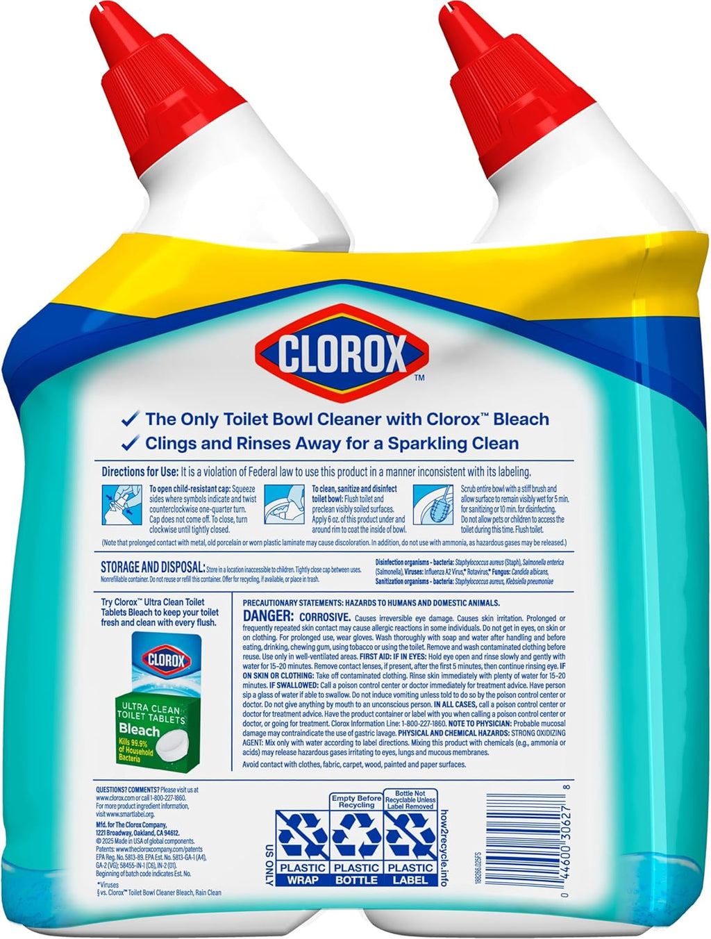 Toilet Bowl Cleaner Gel With Bleach – Disinfects And Deodorizes