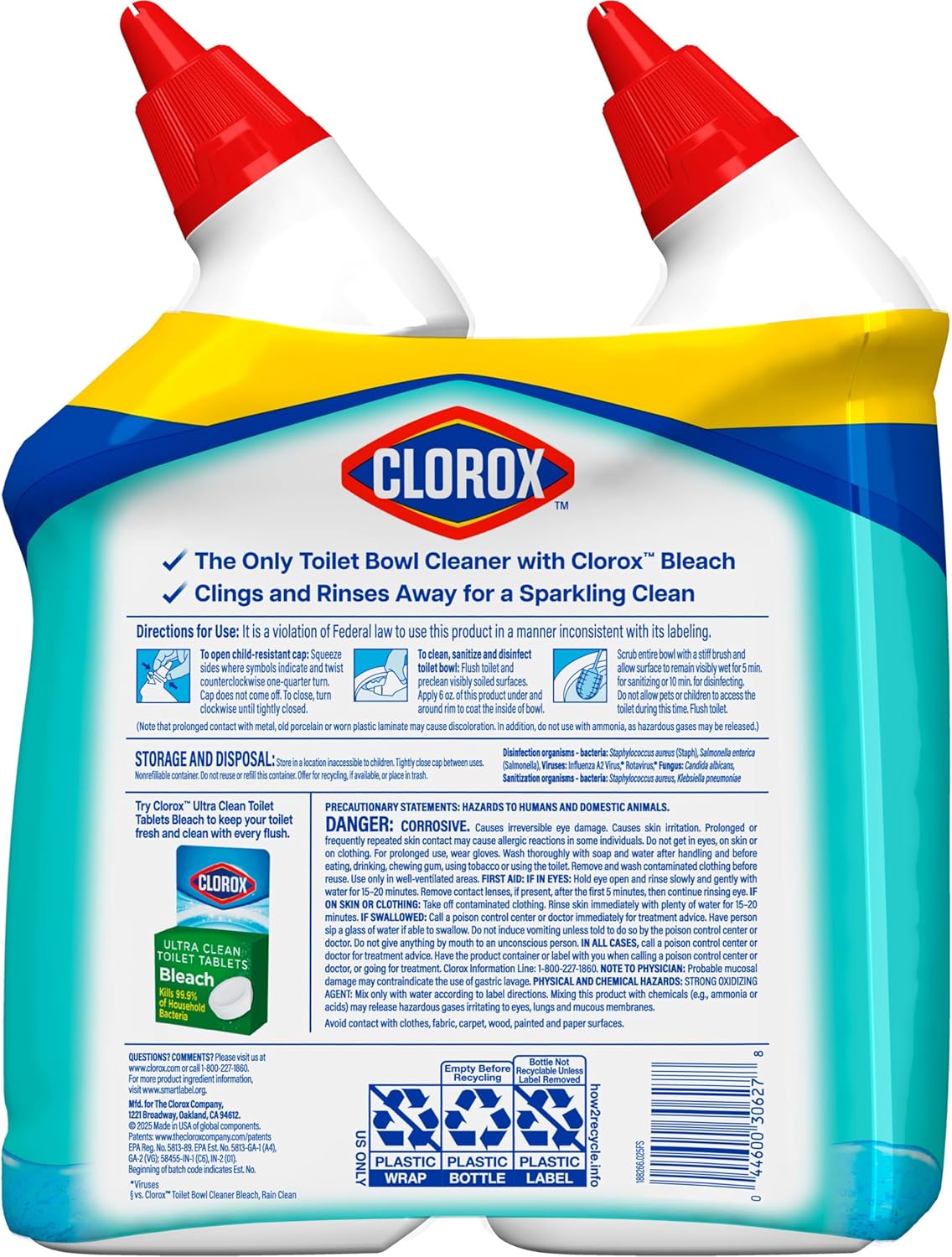 Toilet Bowl Cleaner Gel With Bleach – Disinfects And Deodorizes