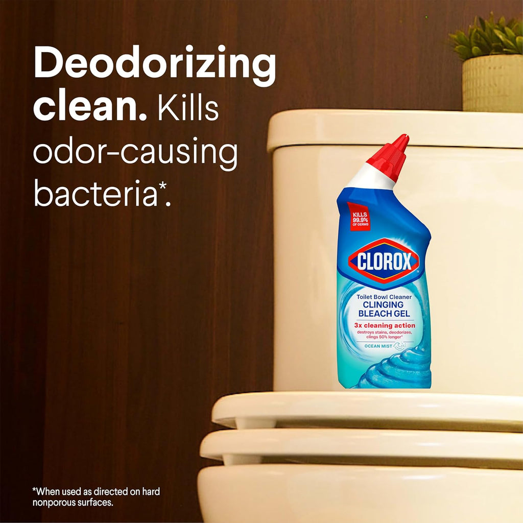 Toilet Bowl Cleaner Gel With Bleach – Disinfects And Deodorizes