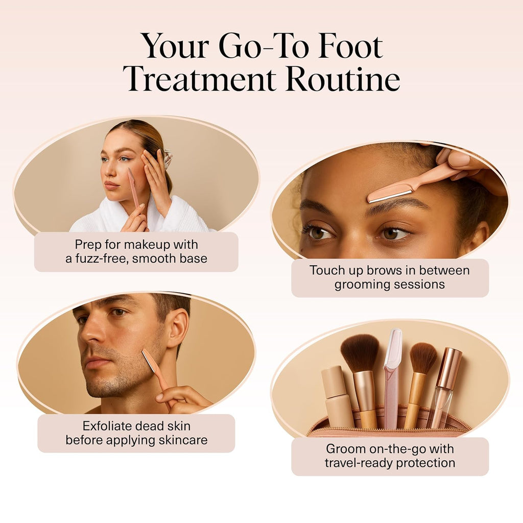 Dermaplane Face Razor Set – Exfoliating Facial & Brow Tool