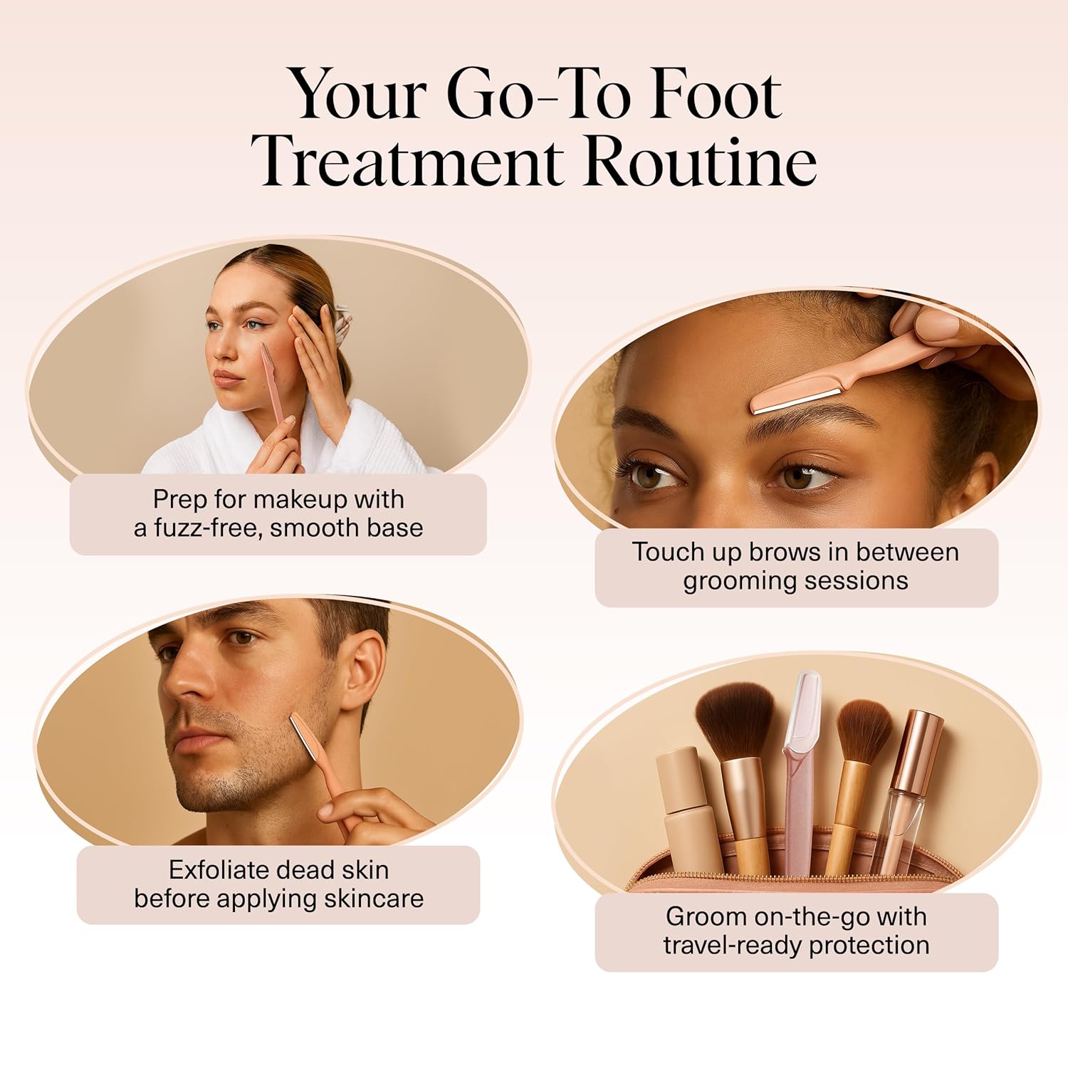 Dermaplane Face Razor Set – Exfoliating Facial & Brow Tool