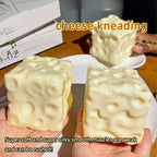 Squishy Cheese Cube Stress Ball – Non-Rebound Fidget Toy