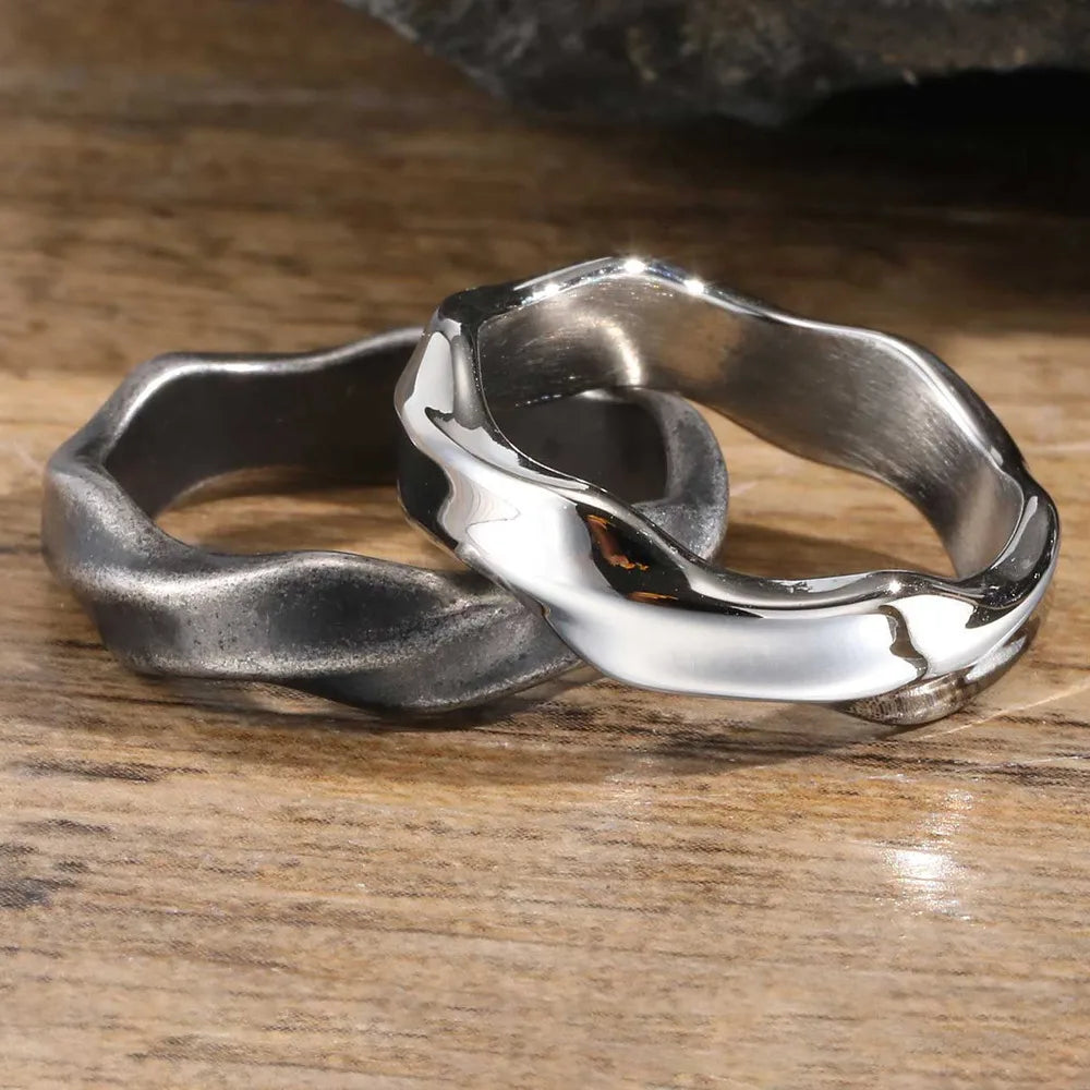 Men’s Mobius Ring Stainless Steel Twisted Band Gift