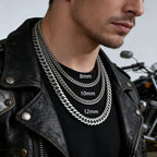 Men’s Stainless Steel Cuban Link Chain Necklace Waterproof