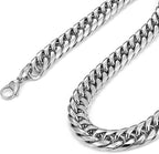 Men’s Stainless Steel Cuban Link Chain Necklace Waterproof