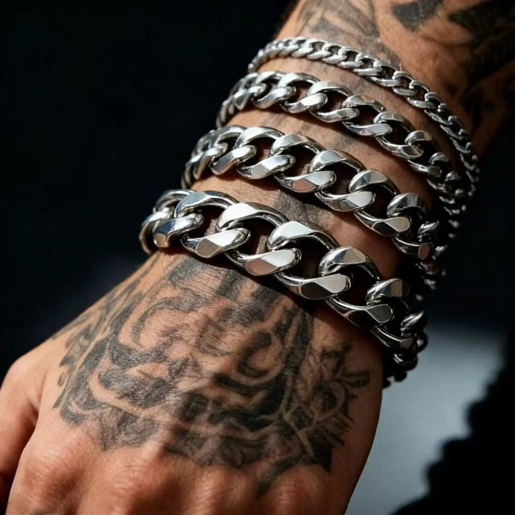 Men’s Stainless Steel Cuban Link Chain Necklace Waterproof