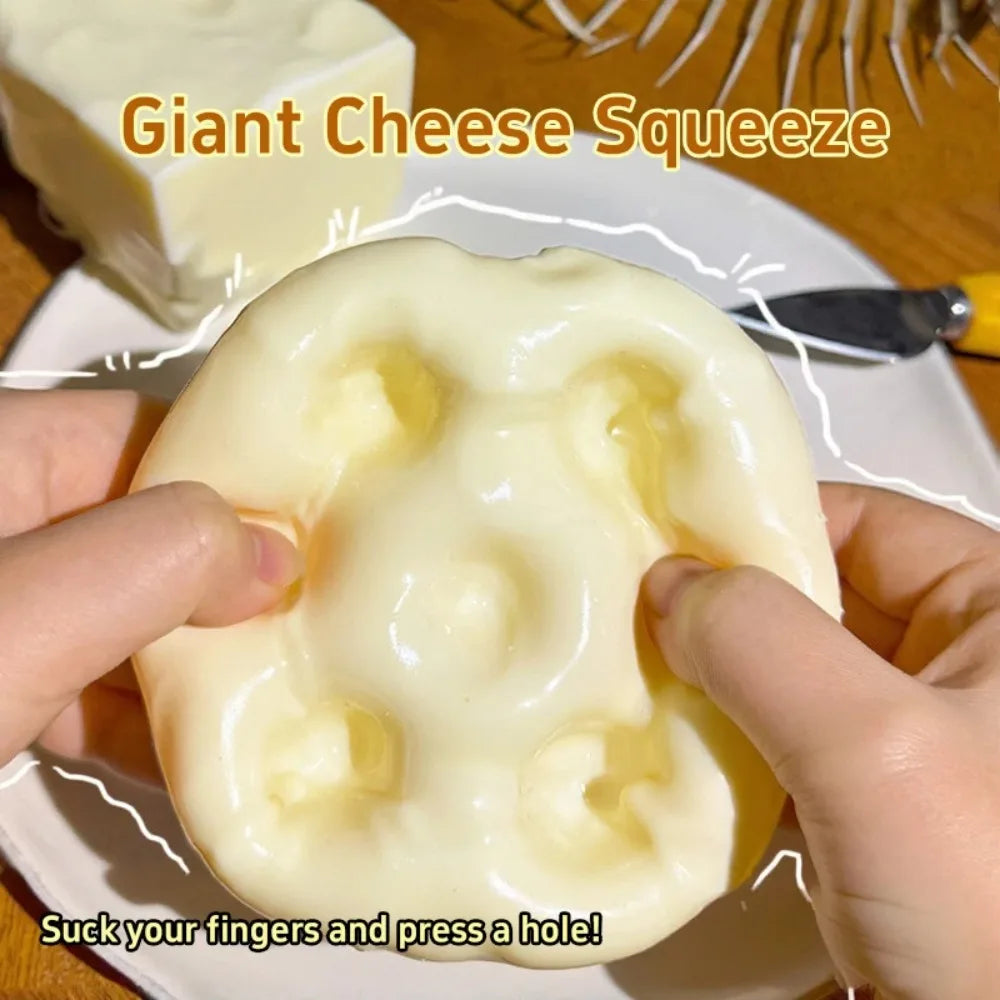 Squishy Cheese Cube Stress Ball – Non-Rebound Fidget Toy