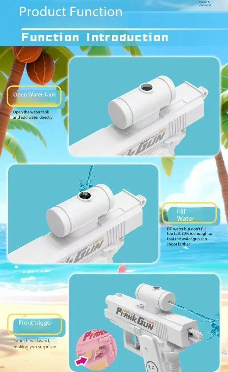 Double-Sided Reverse Water Gun Prank Toy for Summer Fun