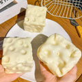 Squishy Cheese Cube Stress Ball – Non-Rebound Fidget Toy