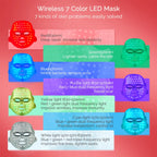 Rechargeable 7 Color LED Facial Mask – Full Face Care